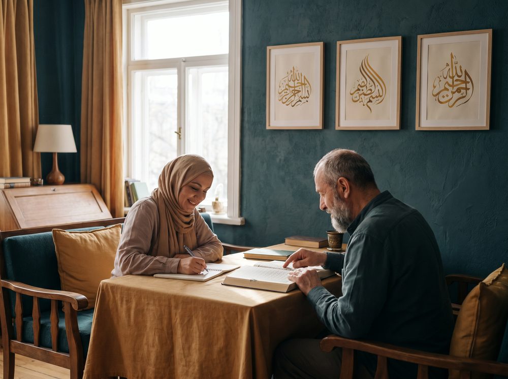 Arabic alphabet and language learning materials in a DFW classroom