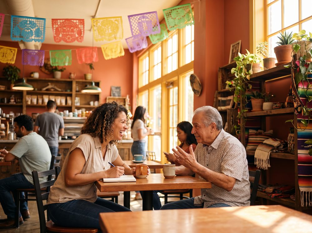 Spanish language class materials and conversation practice in Dallas